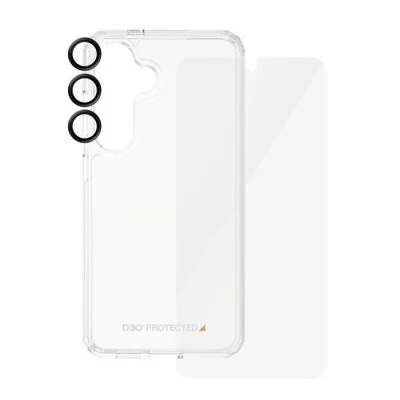 Protection Bundle Samsung S24 - 3In1 (Hard Case + Screen Protector + Hoops) Panzerglass - Clear